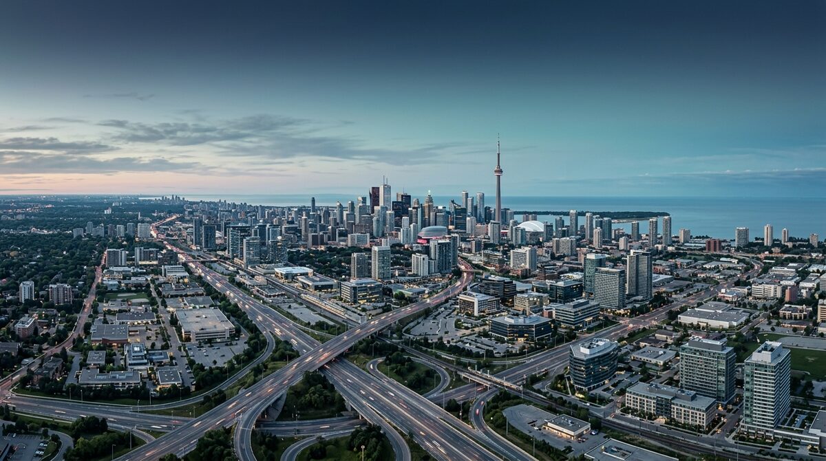 Fractional CTO services across the Greater Toronto Area — Toronto skyline and York, Peel, Durham and Halton regions
